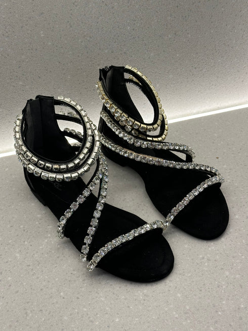 LESCA SİYAH SÜET SANDALET